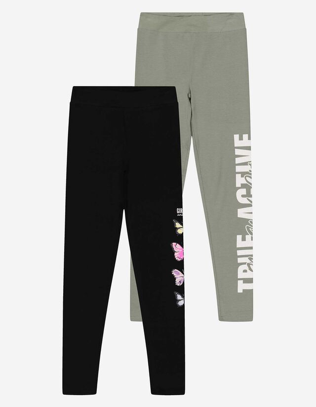 Mädchen Leggings - 2er-Pack