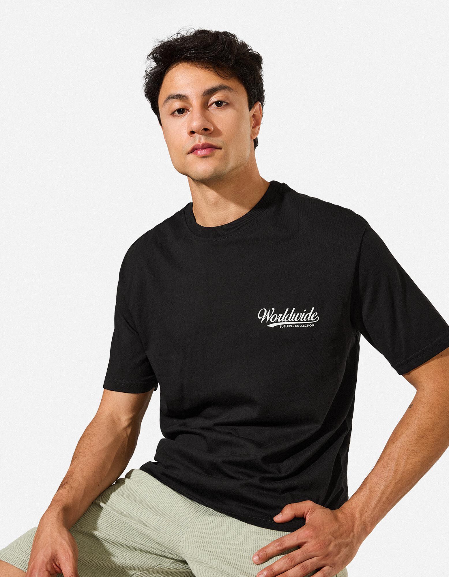 T-Shirt - R&uuml;ckenprint - schwarz