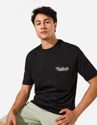 T-Shirt - R&uuml;ckenprint - schwarz