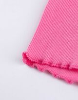 Top - Geribde structuur - pink