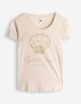 Tričko - Třpytiv&yacute; potisk - B&eacute;žov&aacute;