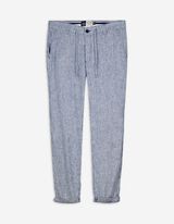 Chinohose - Leinen-Mix - dunkelblau