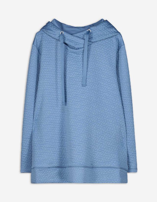 Hoodie - Ziernähte - dunkelblau