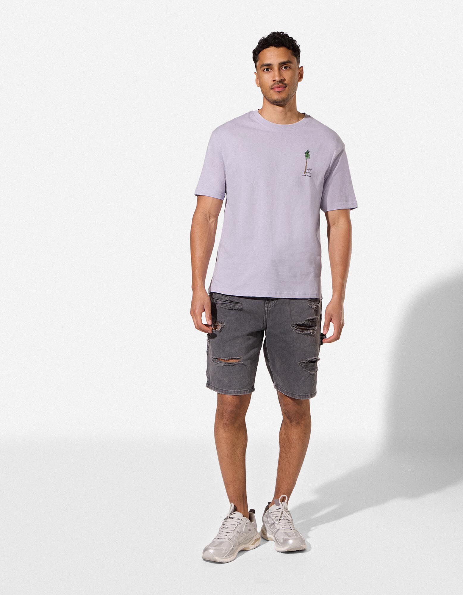 T-shirt - Dos imprim&eacute; - bleu clair