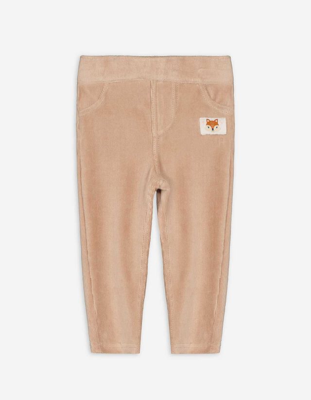 pantaloni in velluto a coste - Toppa - beige