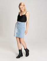 Damen Top - Spitzenbesatz 