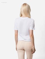 T-Shirt - H&auml;kelspitze - wei&szlig;