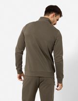 Strickjacke - Stehkragen - Khaki