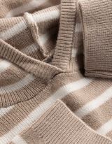 Hoodie - Feinstrick - beige