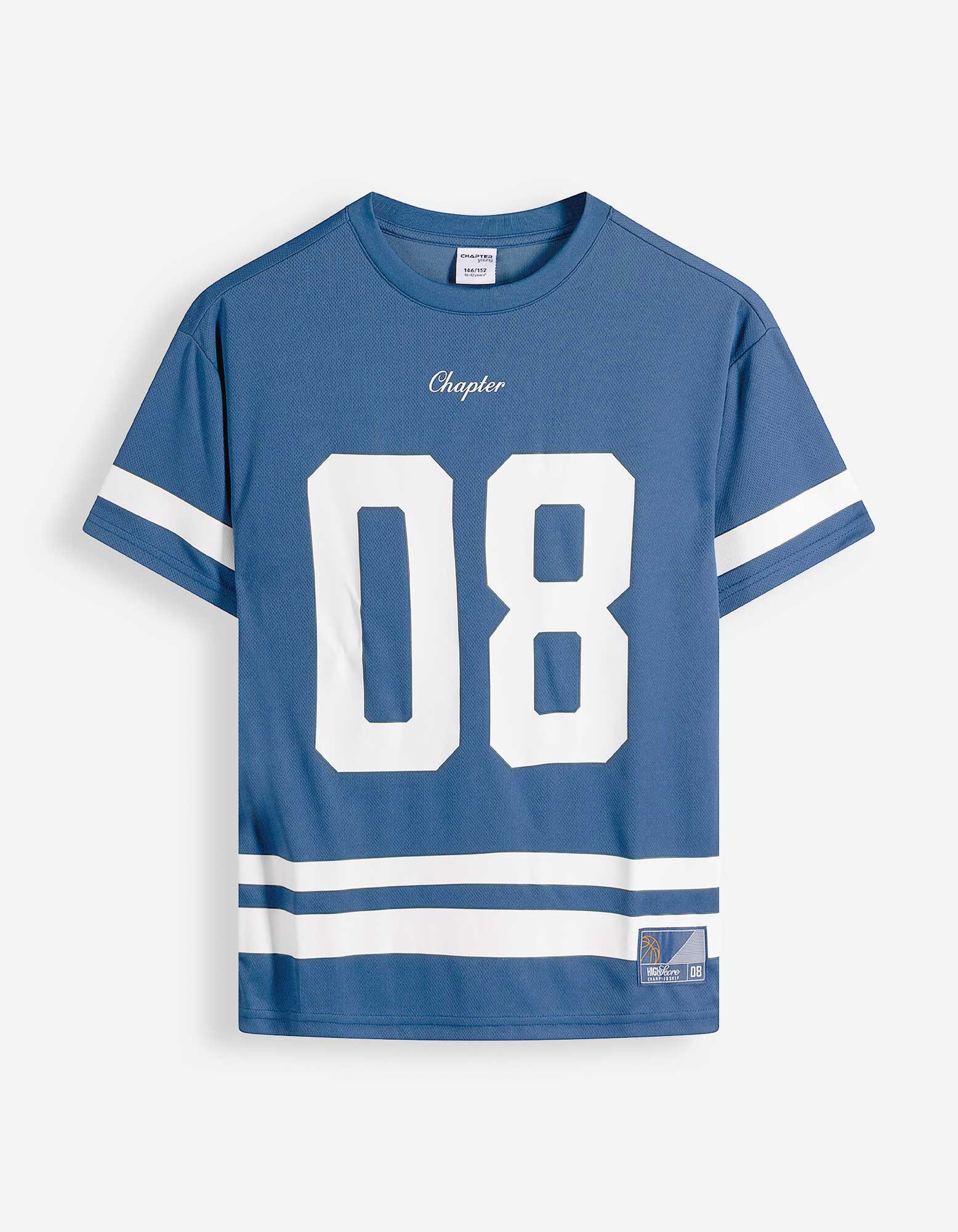 T-Shirt - Mesh - blau