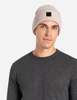 Čepice - Ohrnutý lem - béžová