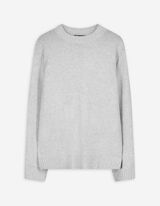 Pullover - Rundhals-Ausschnitt - grau