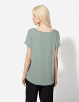 T-Shirt - Viskose-Mix - türkis