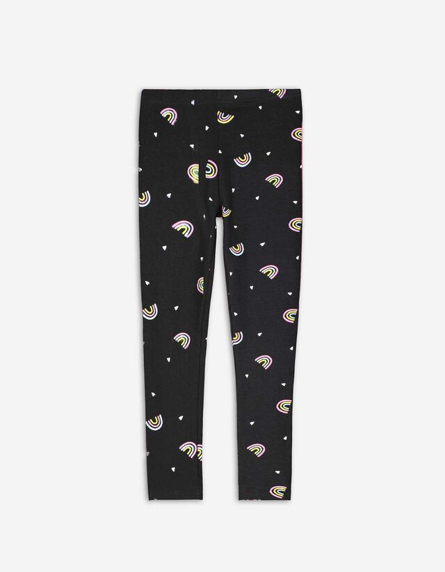 Legging - Print all-over - zwart
