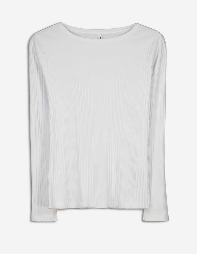 Damen Langarmshirt - Rippenstruktur