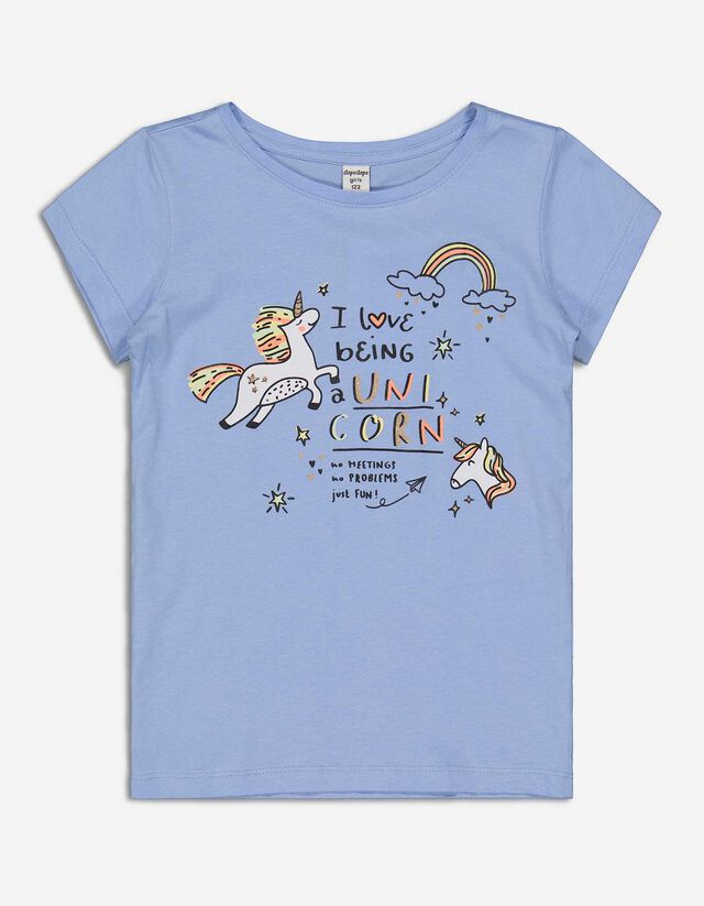 Tricou - Imprimeu - Albastru deschis