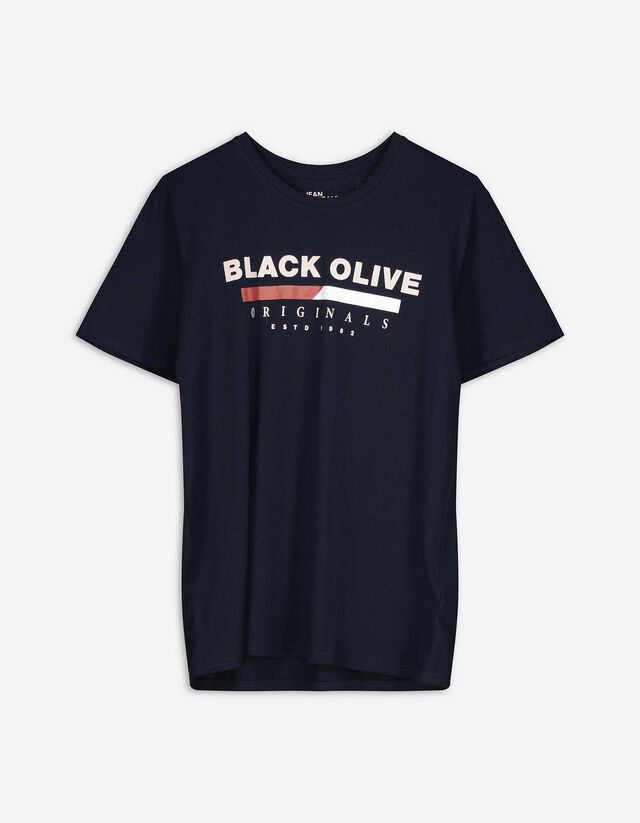 T-Shirt - Rundhals-Ausschnitt - dunkelblau