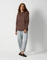 Hoodie - Kapuze - Dunkelbraun