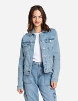 Giacca di jeans - Percentuale di tessuto elasticizzato - celeste