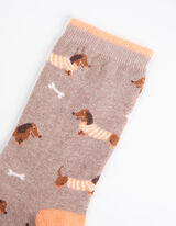 Socken - Allover-Muster - beige