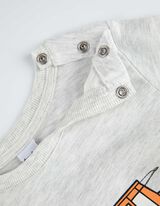 Longsleeve - Vooropdruk - lichtgrijs