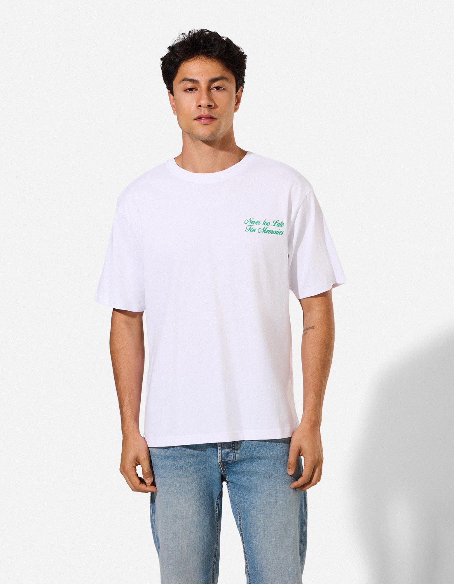 T-Shirt - R&uuml;ckenprint - wei&szlig;