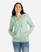 Sweatvest - Capuchon met tunnelkoord - lichtgroen