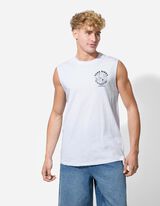 Débardeur - Dos imprimé - blanc