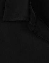 Bluse - Satin - schwarz