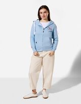 Sweatjacke - Stickerei - blau