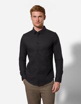 Hemd - Leinen-Mix - schwarz