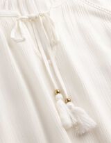Blouse - Unicolore - Blanc cass&eacute;