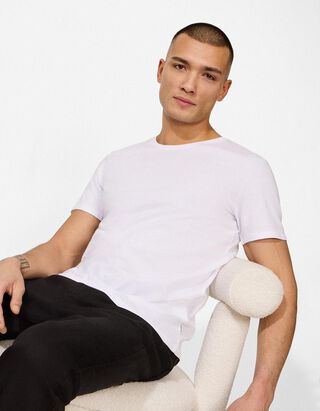 T-Shirt - einfarbig - wei&szlig;