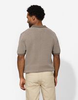 Poloshirt - Strick - hellbraun