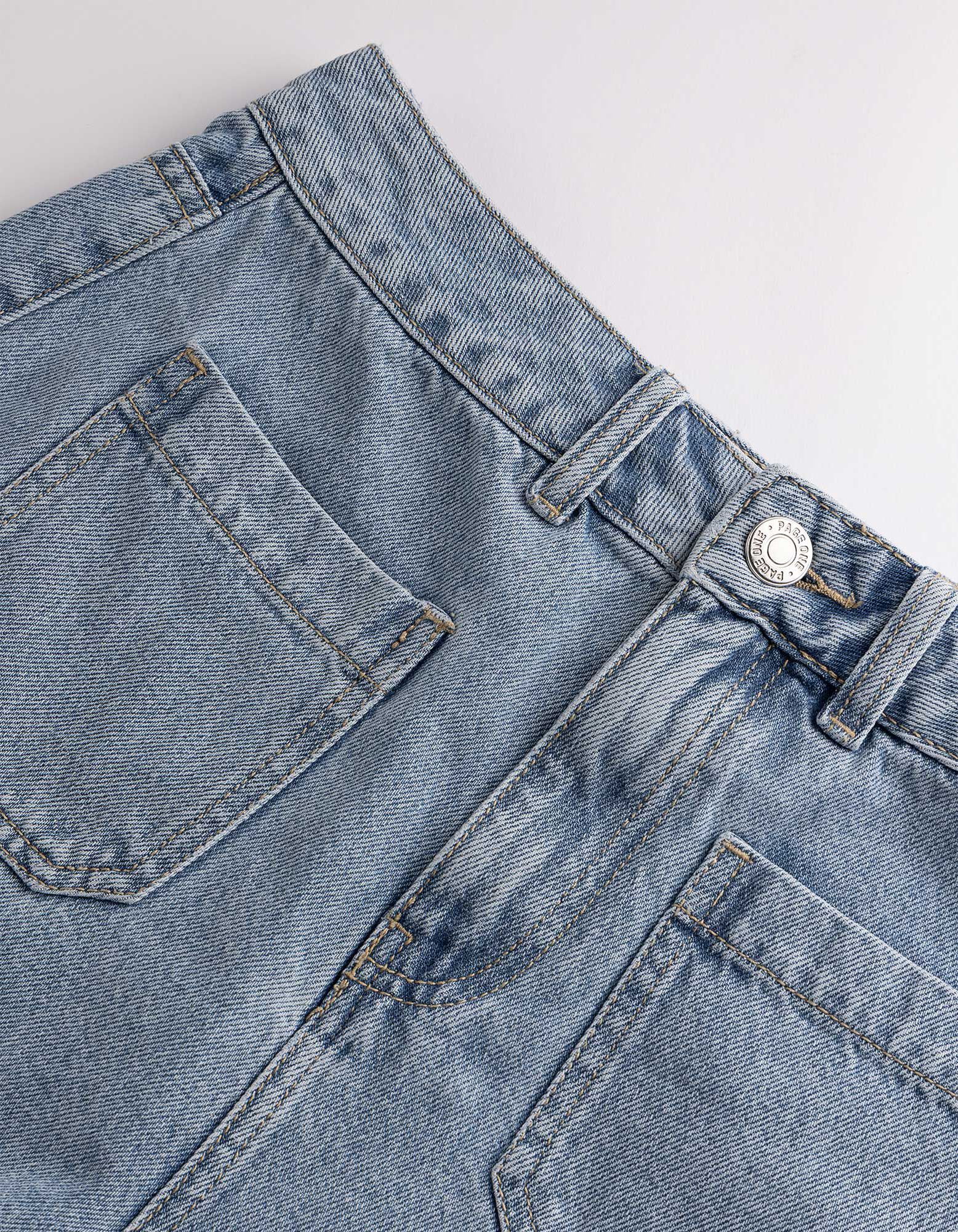 Jeansshorts - Regular Fit - hellblau