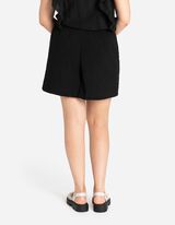 Short - Materiaalmix - zwart