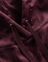 Hoodie - Samt - dunkellila