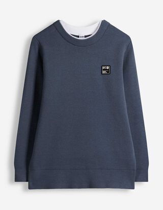 Pullover - Labelpatch - Dunkelblau
