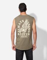 Tanktop - Rückenprint - hellbraun