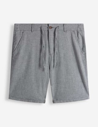 Chinoshorts - Meliert - gr&uuml;n