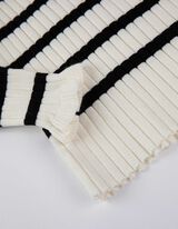 Maglione - Righe - bianco
