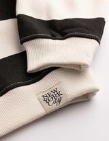 Sweatshirt - Streifen - wei&szlig;