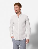 Hemd - Leinen-Mix - wei&szlig;