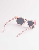 Sonnenbrille - eckig - rosa