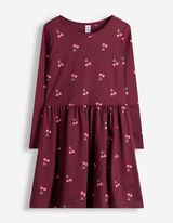 Jurk - Print all-over - Donkerrood