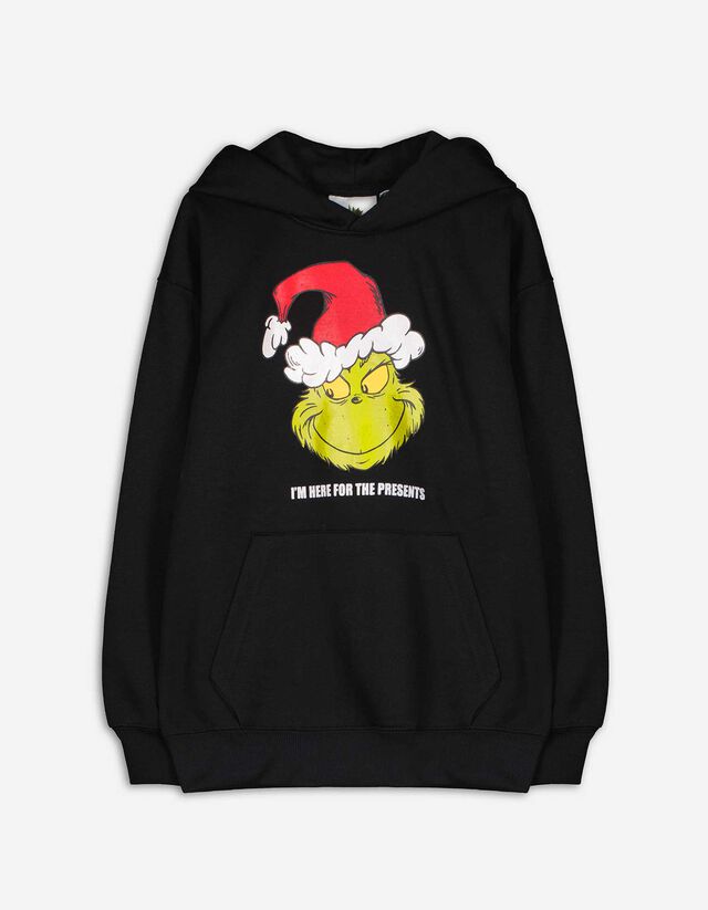 Bluză cu glugă - Grinch - Negru