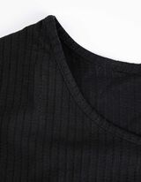 Marškinėliai - Pažemintos rankovės - juodas