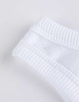 Top - Rippenstruktur - weiß