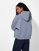 Hoodie - einfarbig - blau