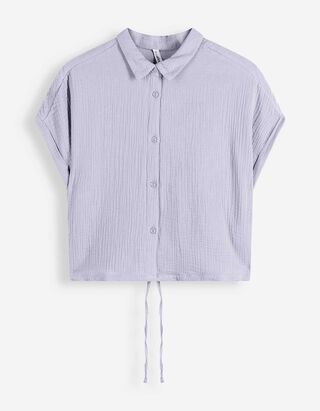 Hemd - Musselin - lila